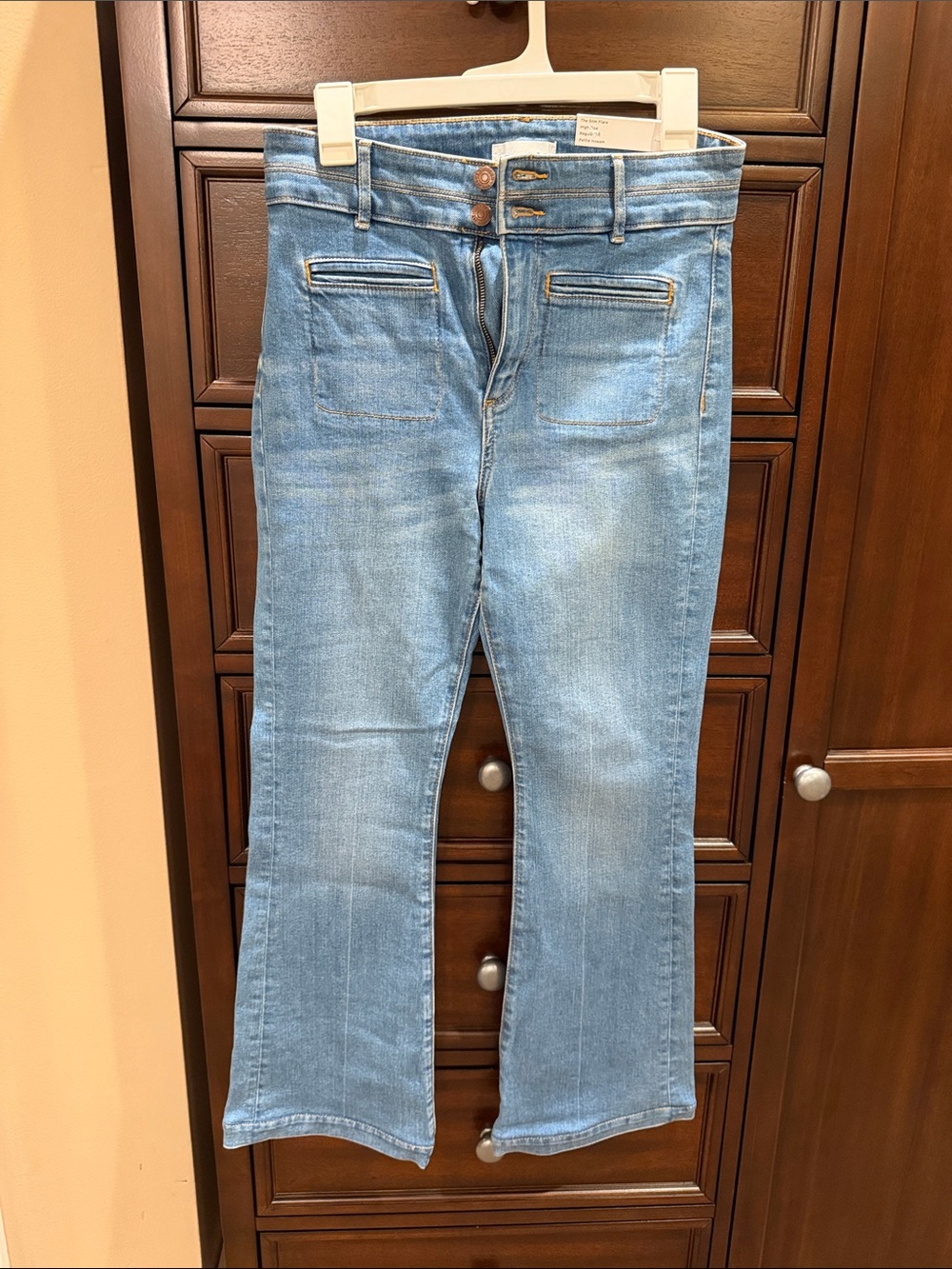 LOFT Light Blue High-Rise Flare Jeans